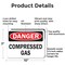 Signmission Compressed Gas Danger Sign, Aluminum, 10in W x 7in L, 2PK OS-2PACK-DS-A-710-L-19280 - alternate 7